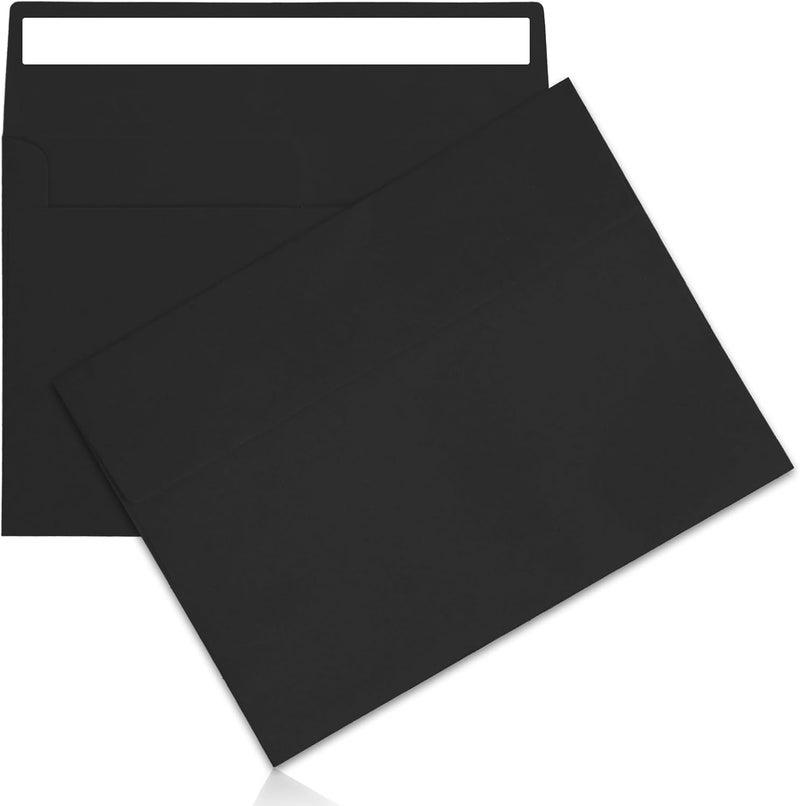 JOOLOKT 50Packs A2 Black Envelopes 4x 5 Inch Card Envelopes,Self Seal for Weddings, Greeting Cards，Mailing， Invitations, Photos, Postcards - Image 1